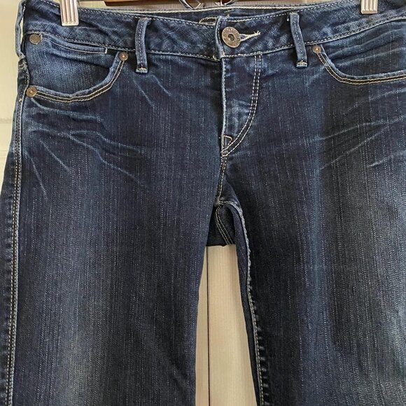 Silver Women's Santorini Dark Wash Cropped Ankle Factory Faded Jeans Size 28 - Picture 6 of 11